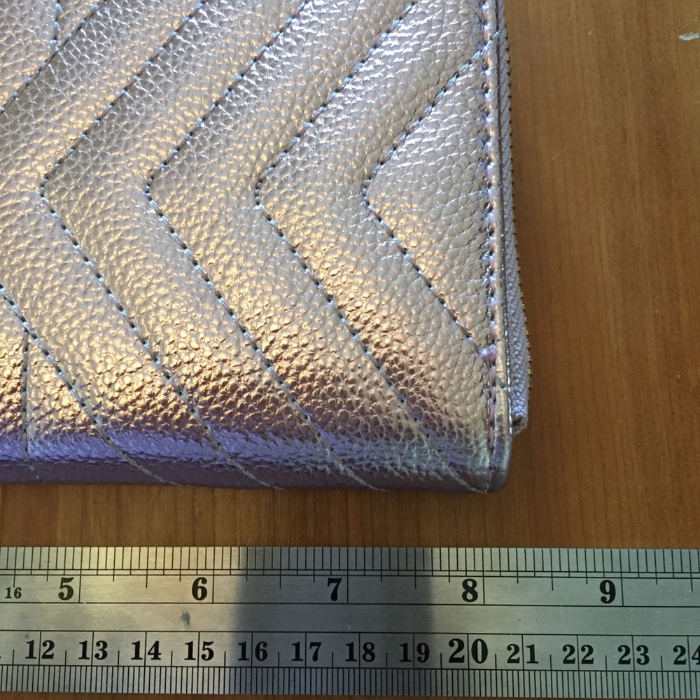 Metallic Pink Rose Wristlet Wallet - Picture 9 of 10